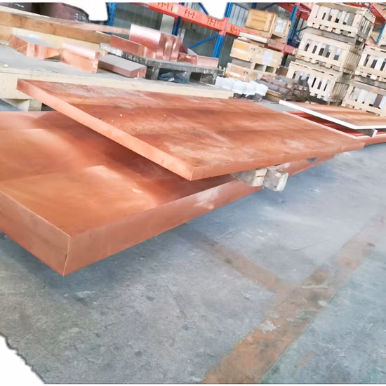 Copper Plate Sheet Pure Electrolytic Copper Cathode C10100/C10200/C10300 Copper Sheet 99.99% Manufacturer Customized 99.99 Pure Bronze Pure Copper Sheet Plate