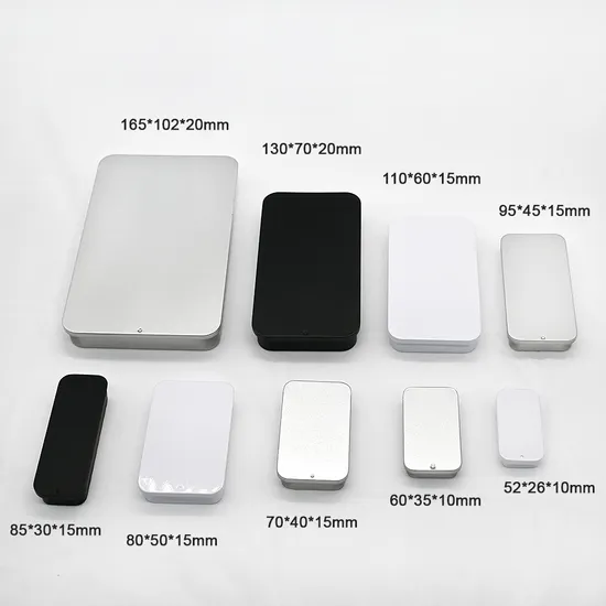 Custom Design Metal Square Lip Balm Tin Case Candy Tin Can Containers Mint Sliding Small Tin Box Packaging with Lid 