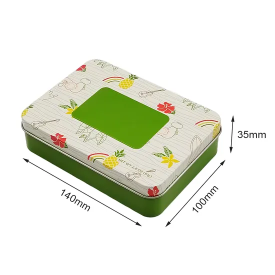 Custom Tinplate Storage Container Square Metal Gift Tin Can for Cookie/Biscuit 