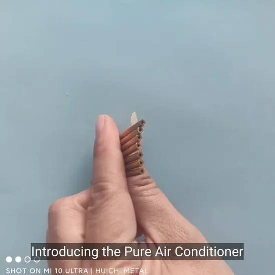 Pure Air Conditioner Rectangular Straight Pancake Coil Thin Copper Tubes 
